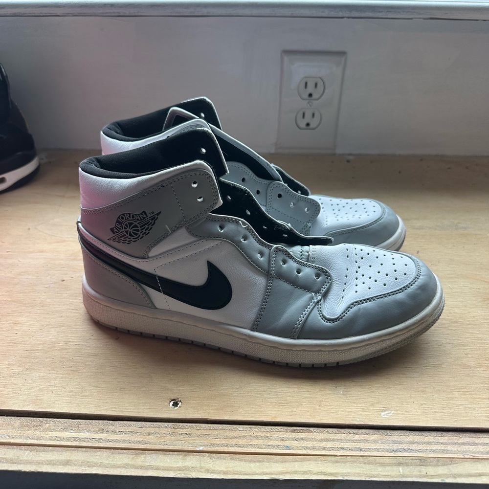 Nike Gray and Black High-Top Sneakers
